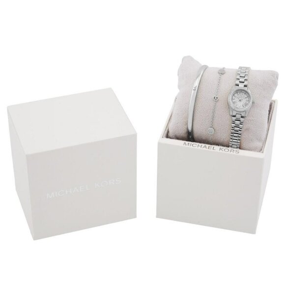 NWT Authentic Michael Kors Petite Lexington Quartz Women's Watch and Jewelry Gif - Picture 4 of 4